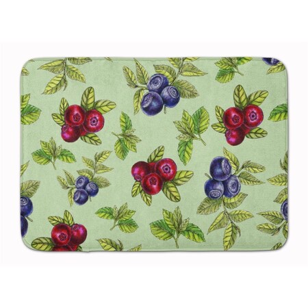 Carolines Treasures Berries in Green Machine Washable Memory Foam Mat BB5208RUG